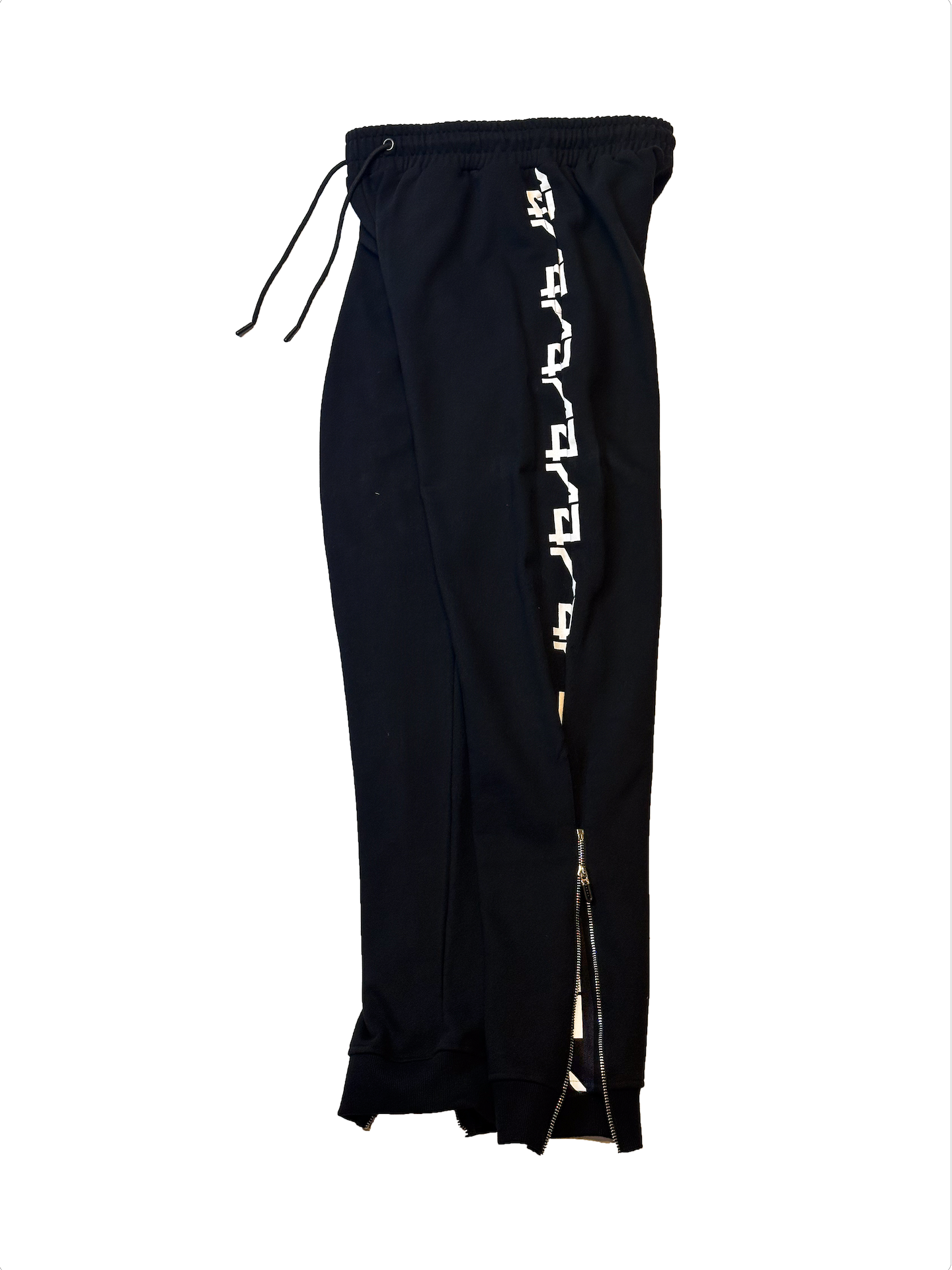 White on Black Joggers