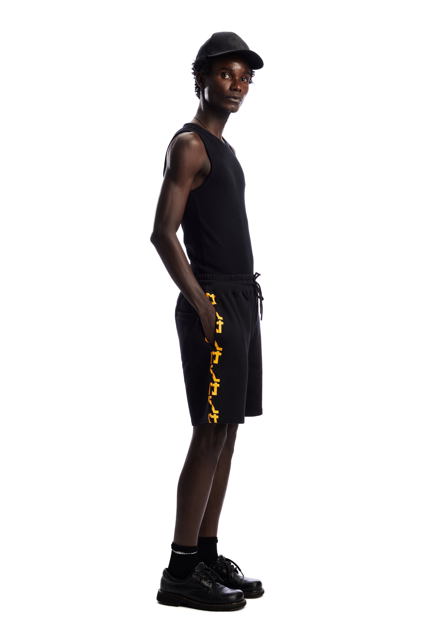 Yellow on Black Shorts