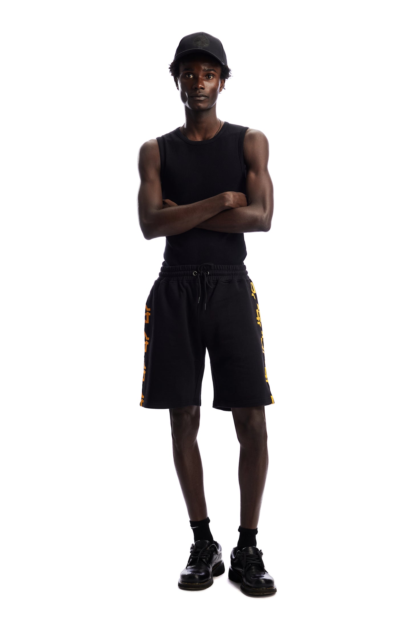 Yellow on Black Shorts