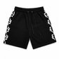 White on Black Shorts
