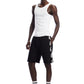 White on Black Shorts