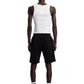 White on Black Shorts