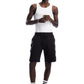 White on Black Shorts
