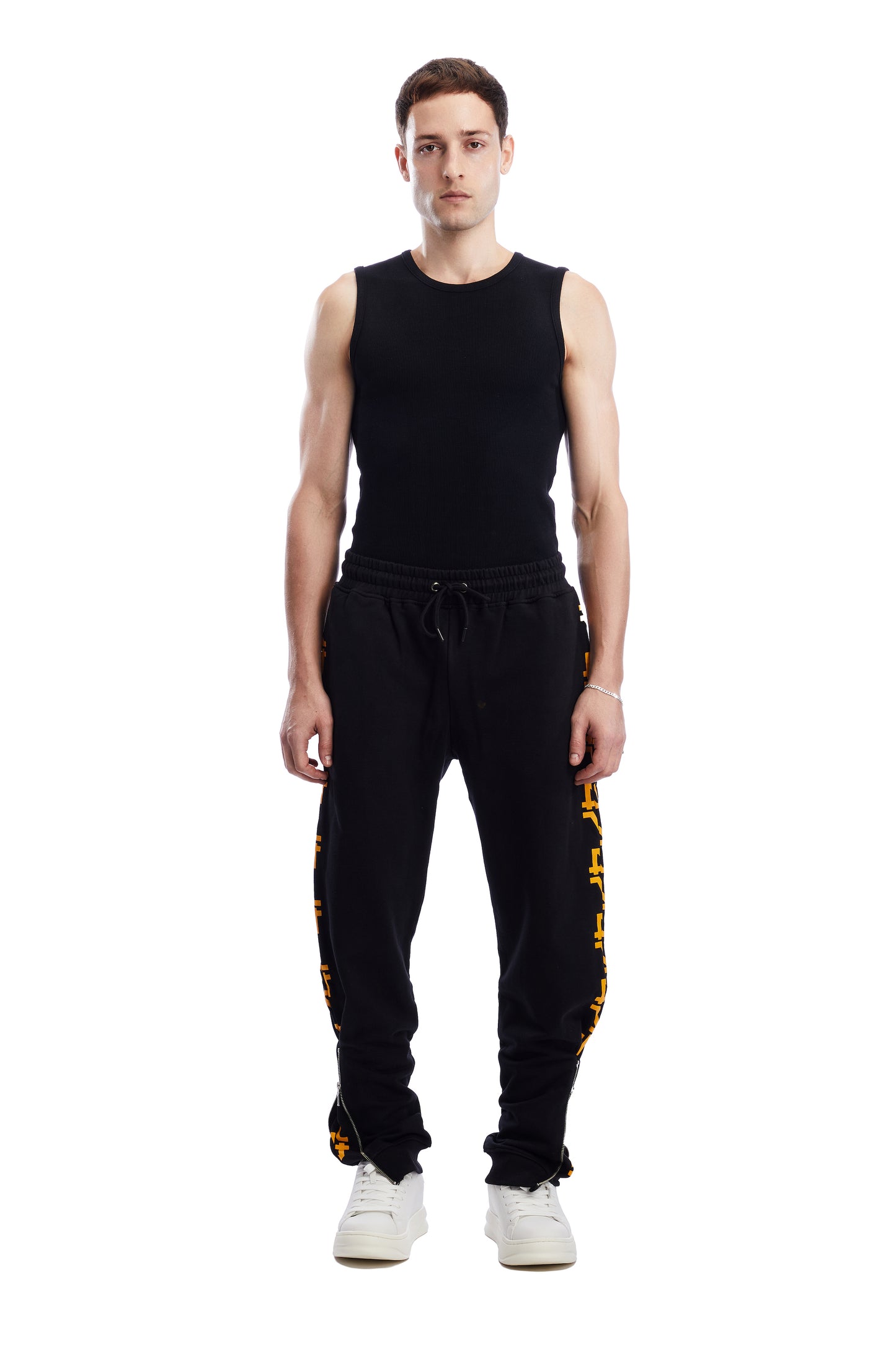 Yellow on Black Joggers