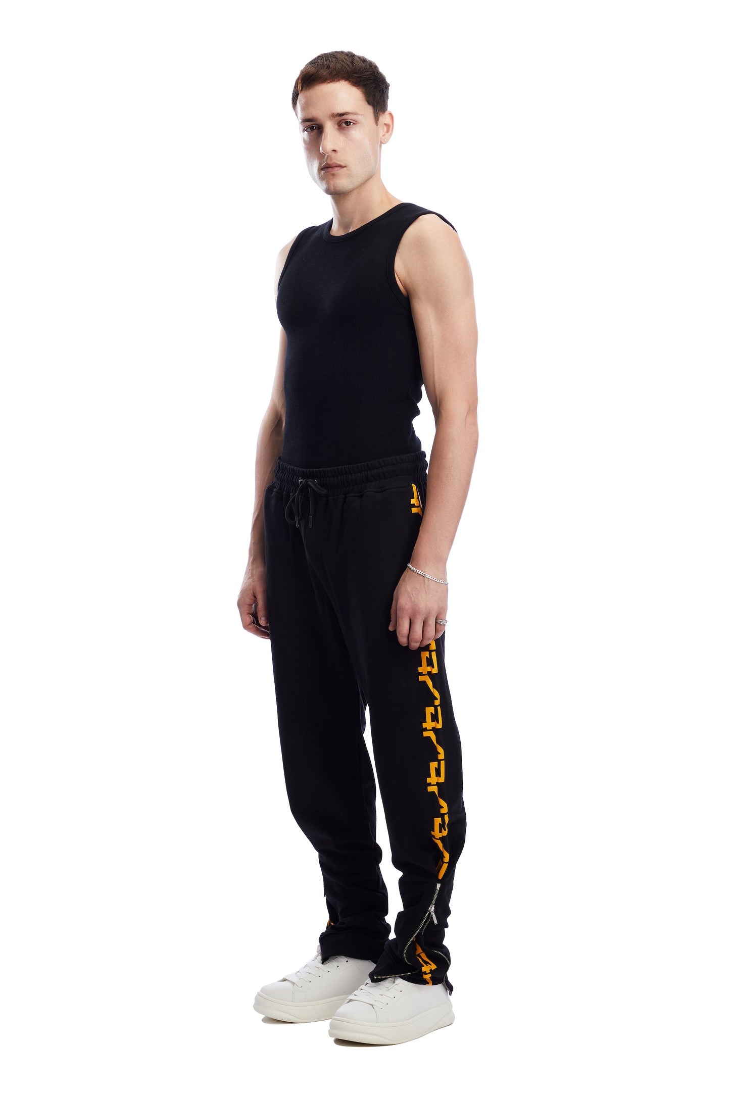 Yellow on Black Joggers