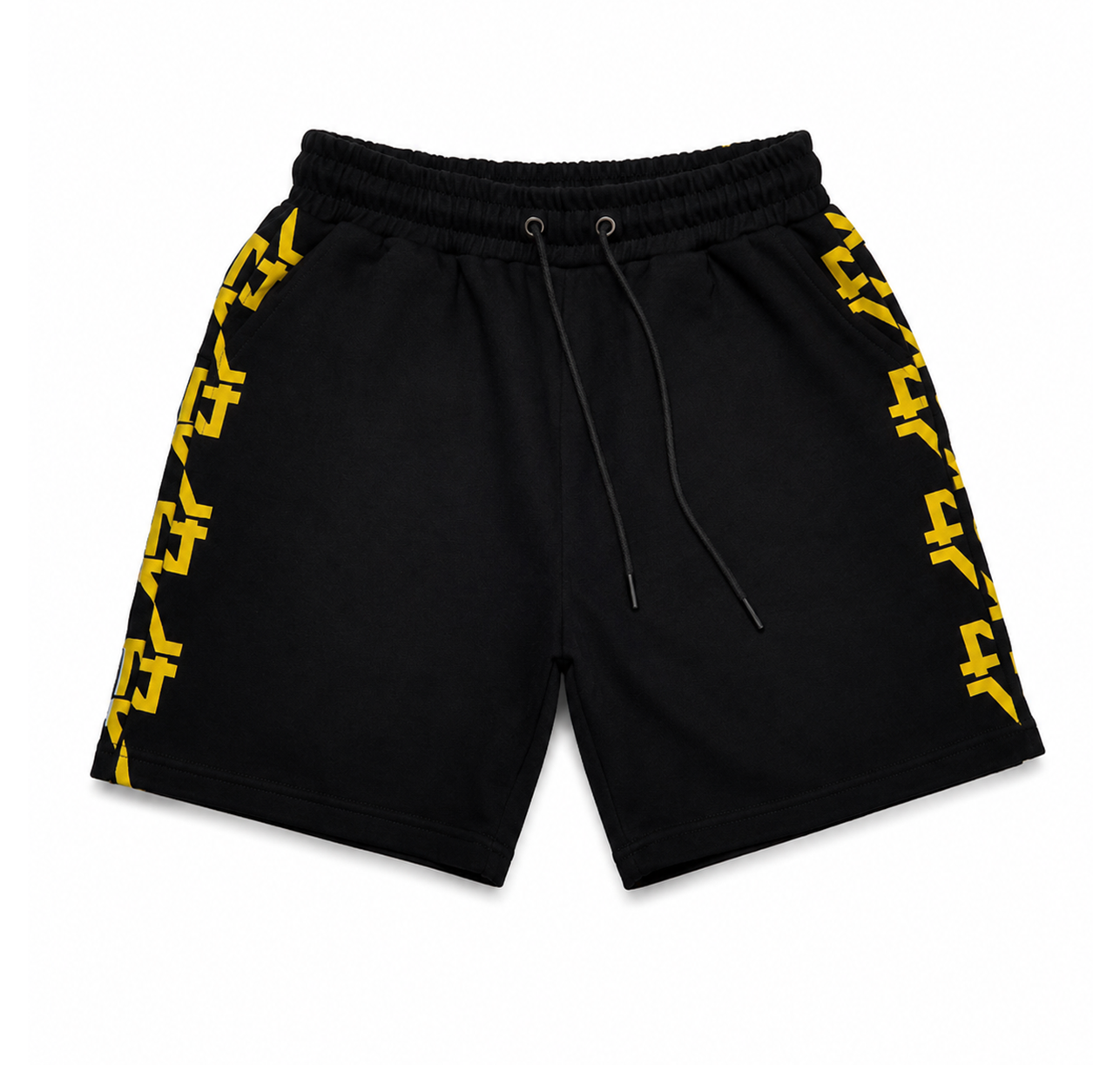 Yellow on Black Shorts